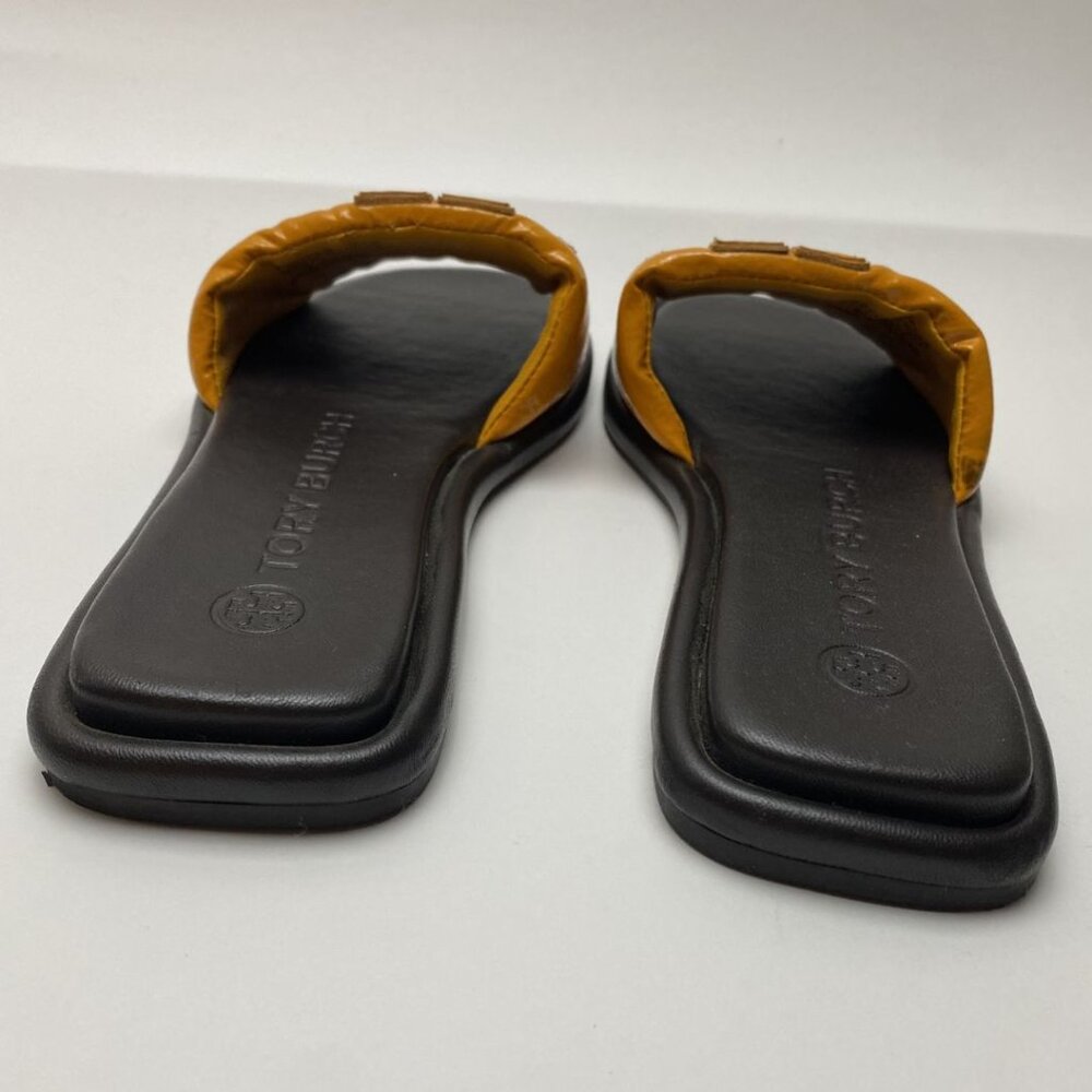 Tory Burch Slide Sandals Mustard Yellow Size 5.5 - Picture 4 of 8
